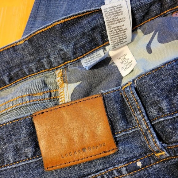 Lucky 221 Original Straight Cut Off Distressed 36 - Picture 3 of 8